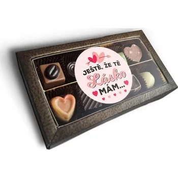 Bonboniéra Sablio Pralinky Ještě, že tě lásko mám - 10 ks pralinek