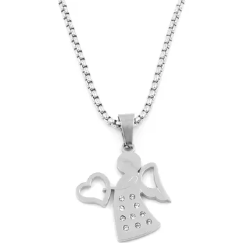 Přívěsek BRUNOshop.cz Přívěsek ANDÍLEK s kamínky + řetízek