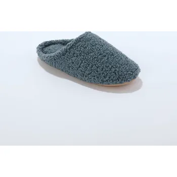 Dámské pantofle Buklé sherpa pantofle s umělou kožešinou modrá 41/42