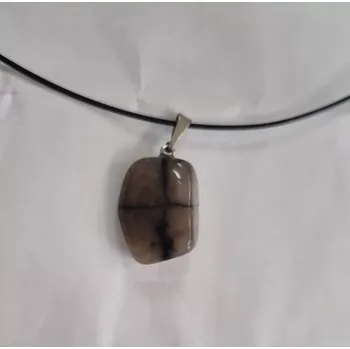 Náhrdelník Náhrdelník na lanku s polodrahokamem - chiastolit (do vyprodání zásob)