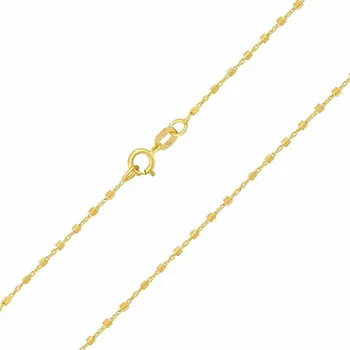 Řetízek Zlatý řetízek Anker Roma ze žlutého zlata zdobený kostičkami - 1 mm varianta 45 cm FNN1130NGY-45 cm