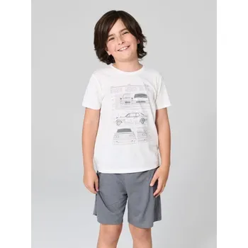 Oblečení a móda Sinsay - Dvoudílná pyžamová souprava - krémová - WW656-01X - WW656-01X-140