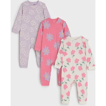 Dívčí spodní prádlo Sinsay - Sada 3 overalů - krémová - 079EU-01X - 079EU-01X-80