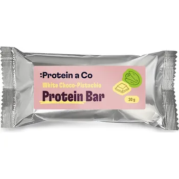ProteinaCo Proteinová tyčinka s bílou polevou a pistáciovou náplní 30 g