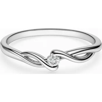 Prsten Zlatý 585/1000 prsten z bílého zlata s briliantem 386.0702 0,04ct