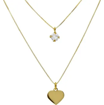 Náhrdelník Stříbrný zlacený náhrdelník Victoria Cruz A3362-07DG