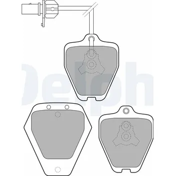 Brzdová destička Sada brzdových destiček, kotoučová brzda DELPHI LP1760