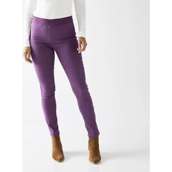 Dámské legíny Džegíny z twilu pro nízkou postavu švestková 36