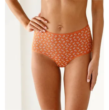 Dámské spodní prádlo Sada 10 kalhotek maxi ze strečové bavlny, potisk květin nám. modrá/růžová 46/48