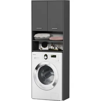 regál Skříň na pračku s úložným prostorem antracit