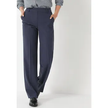 Dámské kalhoty Dlouhé rovné kalhoty, jednobarevné nám. modrá 42