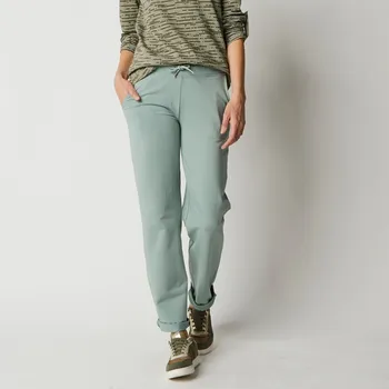 Dámské kalhoty Moltonové jogging kalhoty s pružným pasem šedozelená 34/36