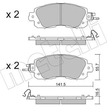 Brzdová destička Sada brzdových destiček, kotoučová brzda METELLI 22-1080-0