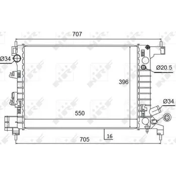 Chladič motoru Chladič, chlazení motoru NRF 58504