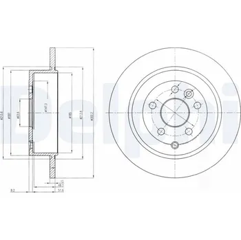 Brzdový kotouč Brzdový kotouč DELPHI BG4124C