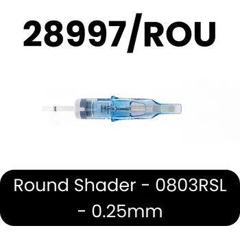 Tetovací jehla Emalla Eliot Pro Cartridge Round Shader :: Round Shader - 0803RSL - 0.25mm