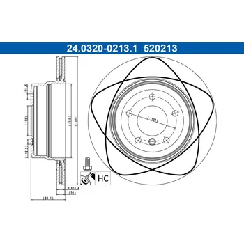 Brzdový kotouč Brzdový kotouč ATE 24.0320-0213.1