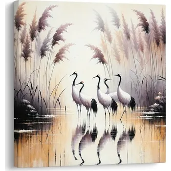 Obraz Dovido Obraz jeřábi v zlatém ránu