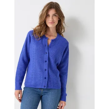 Dámský svetr Propínací svetr se vzorem tmavě modrá 50