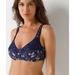 Podprsenka s potiskem kašmírového vzoru Coria pro ženy po operaci prsu, bez kostic modrá 100B