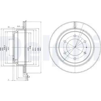 Brzdový kotouč Brzdový kotouč DELPHI BG3353