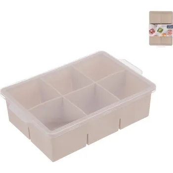 Tvořítko na led Forma na led TPE+PP víčko 6 kávová