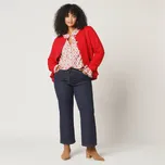 Široké 7/8 džíny tmavě modrá 36