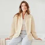 Buklé kabátek béžová 50