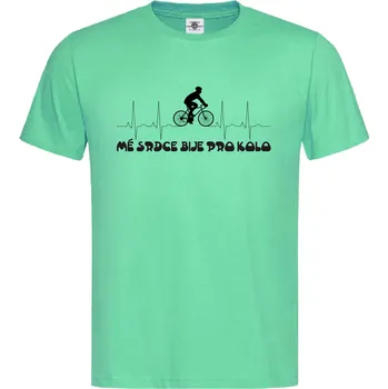 Pánské tričko Tričko Mé srdce bije pro kolo Druh: Pánské, Barva: Světle Zelená, Velikost: XL