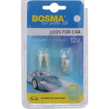 Autožárovka Žárovka 12V LED T05 1xLED bílá sada 4ks BOSMA 3998