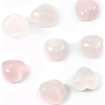 Materiál na výrobu šperku Kabošony srdce Rose Quartz 10mm - 1Ks - 1Ks