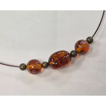 Náhrdelník Náhrdelník na lanku s vinutkami - topazová (do vyprodání zásob)