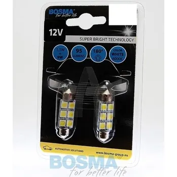 Autožárovka Žárovka 12V LED SV8,5W 6xSMD 5050 bílá BOSMA 3833