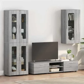 Příborník do zásuvky vidaXL Dřevěná skříň Šedá Sonoma 50 x 29 x 100 cm kompozitní dřevo