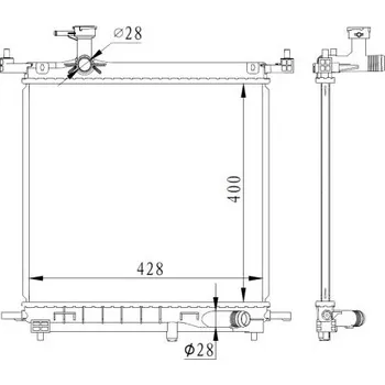 Motor automobilu Chladič, chlazení motoru NRF 59223