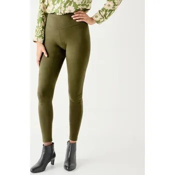 Dámské legíny Dlouhé legíny s efektem plochého břicha khaki 58