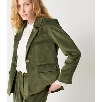 Dámské sako Blejzrové sako z veluru zelená 52