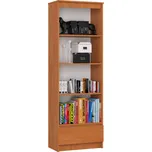 Kancelářský regál Rexa 60 cm 1 šuplík a 4 police olše