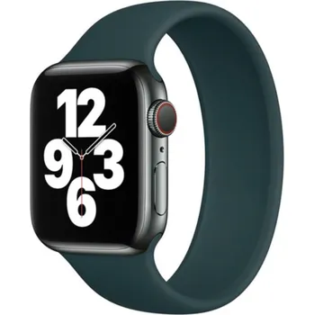 Příslušenství k chytrým hodinkám Navlékací silikonový řemínek pro Apple Watch velikost M Barva: Tmavě zelená, Velikost: 38/40/41/42mm
