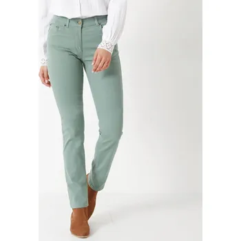 Dámské kalhoty Úzké jednobarevné dlouhé kalhoty zelenošedá 52