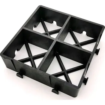 Černá plastová zátěžová zatravňovací dlažba ProGrass MAX, FLOMA - 22,5 x 22,5 x 6 cm, 64525500