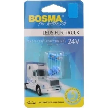 Autožárovka Žárovka 24V LED B8,5D 1xLED modrá BOSMA 7682