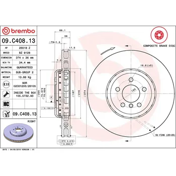 Brzdový kotouč Brzdový kotouč BREMBO 09.C408.13