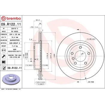 Brzdový kotouč Brzdový kotouč BREMBO 09.R122.11