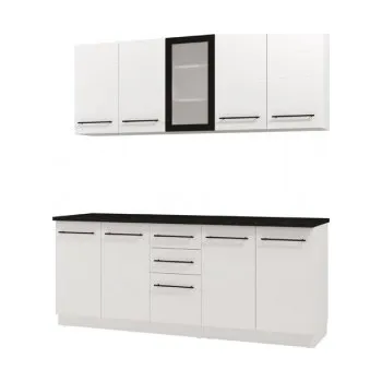 Kuchyňská linka Kuchyňská linka Danny-bílá,černá - BEZ pracovní desky