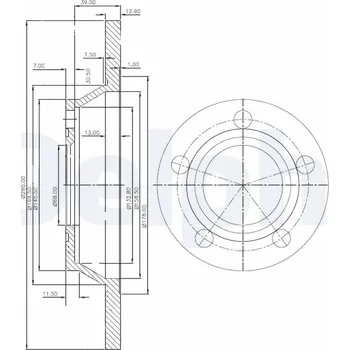 Brzdový kotouč Brzdový kotouč DELPHI BG2987