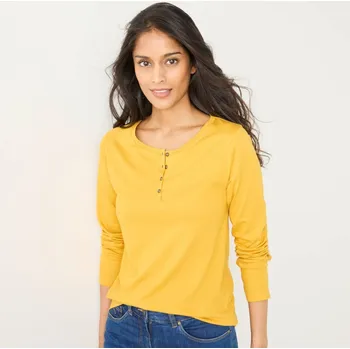 Tričko s tuniským výstřihem a dlouhými rukávy kari 52