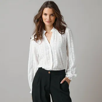 Dámská halenka Košilová halenka z krajky bílá 52