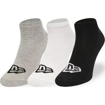 Pánské ponožky Pánské ponožky New Era Flag Sneaker 3-pack velikost 39-42 black / rhino gray / white