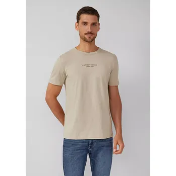 Pánské tričko s.Oliver pánské triko s nápisem béžové Velikost: M